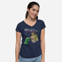 My Puppet Romance-Womens-V-Neck-Tee-zascanauta