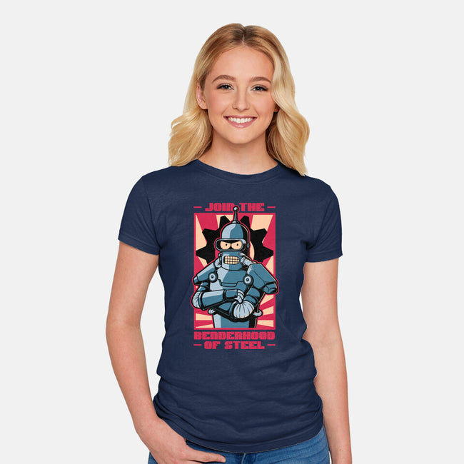 Future Brotherhood Robot-Womens-Fitted-Tee-Studio Mootant