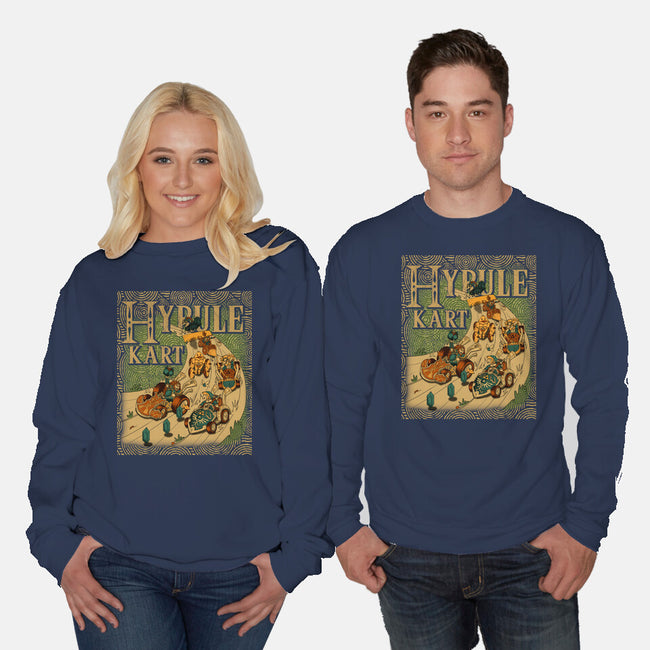 Hyrule Kart-Unisex-Crew Neck-Sweatshirt-Adrian Filmore