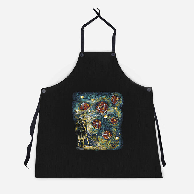 Starry Dice-Unisex-Kitchen-Apron-zascanauta