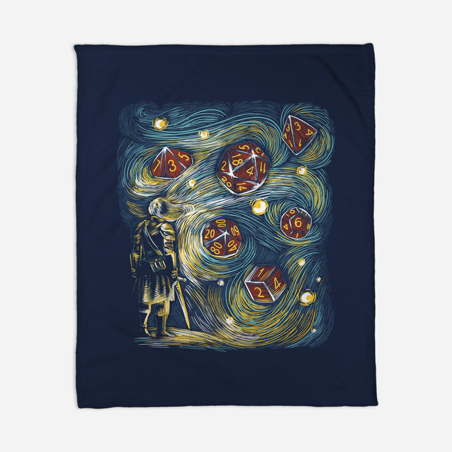 Starry Dice-None-Fleece-Blanket-zascanauta