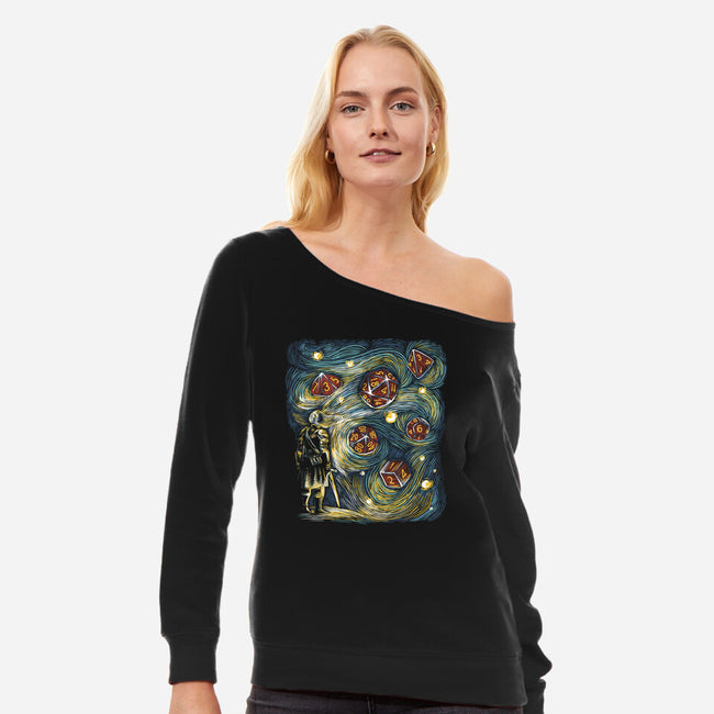 Starry Dice-Womens-Off Shoulder-Sweatshirt-zascanauta