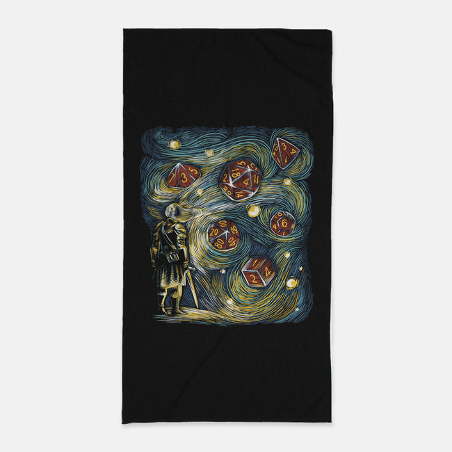 Starry Dice-None-Beach-Towel-zascanauta