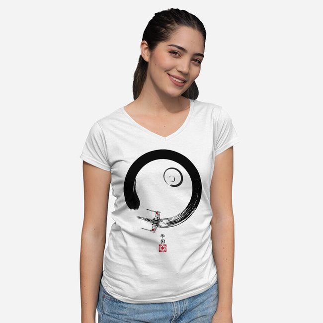 Red Five Enso-Womens-V-Neck-Tee-DrMonekers