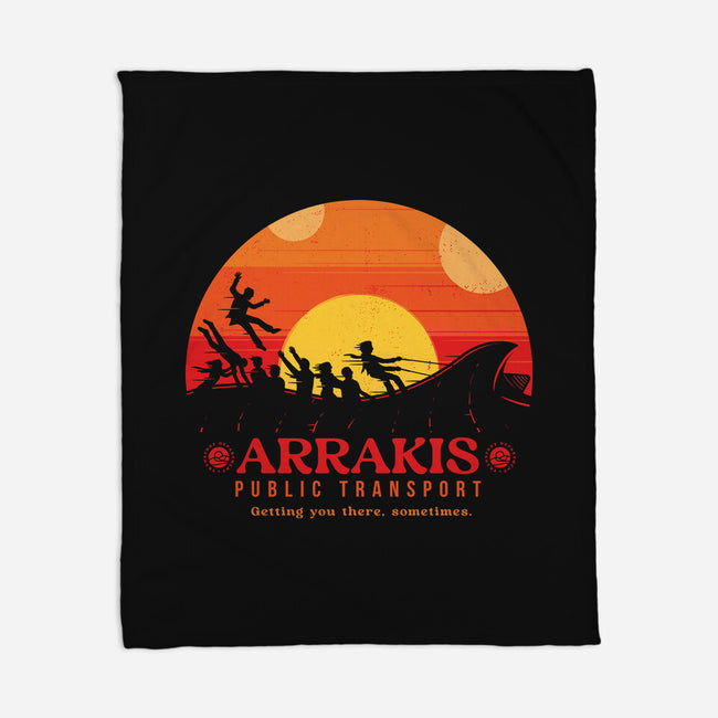 The Arrakis Train-None-Fleece-Blanket-Gamma-Ray