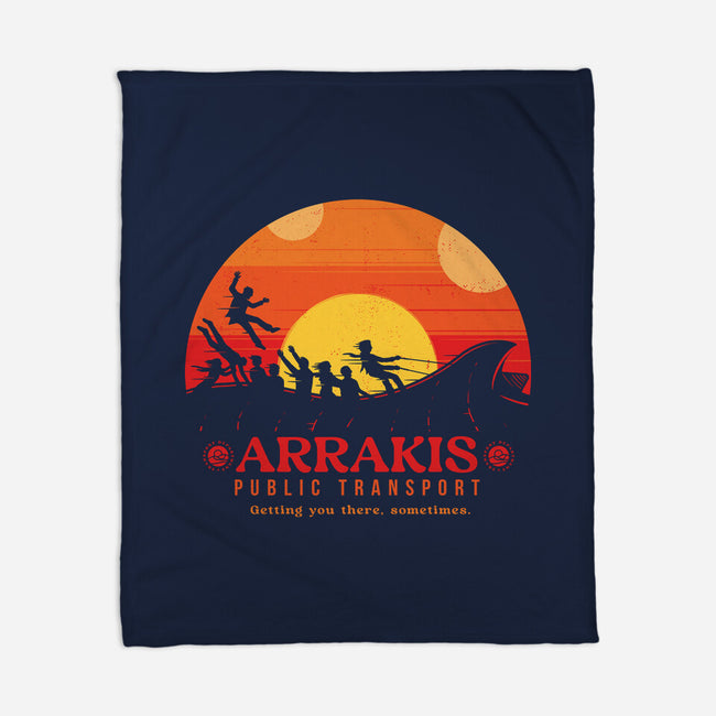 The Arrakis Train-None-Fleece-Blanket-Gamma-Ray