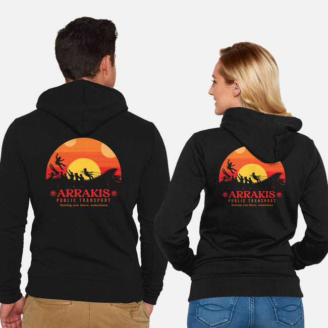 The Arrakis Train-Unisex-Zip-Up-Sweatshirt-Gamma-Ray