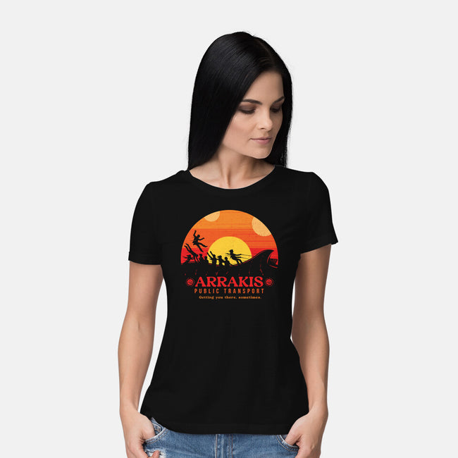 The Arrakis Train-Womens-Basic-Tee-Gamma-Ray