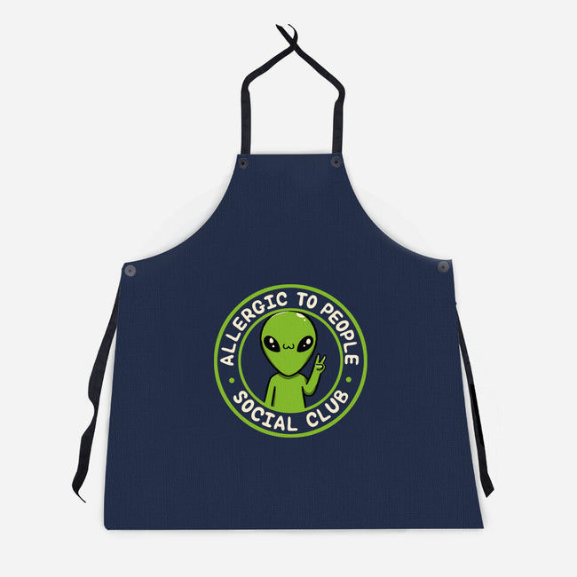 Allergic To People Social Club-Unisex-Kitchen-Apron-tobefonseca