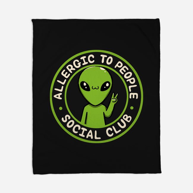 Allergic To People Social Club-None-Fleece-Blanket-tobefonseca