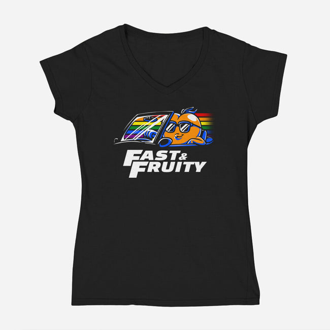 Fast And Fruity-Womens-V-Neck-Tee-estudiofitas