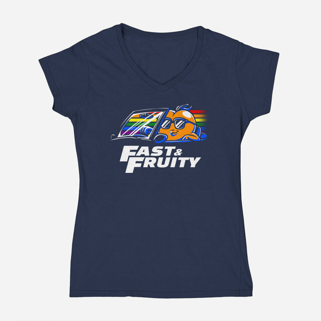 Fast And Fruity-Womens-V-Neck-Tee-estudiofitas