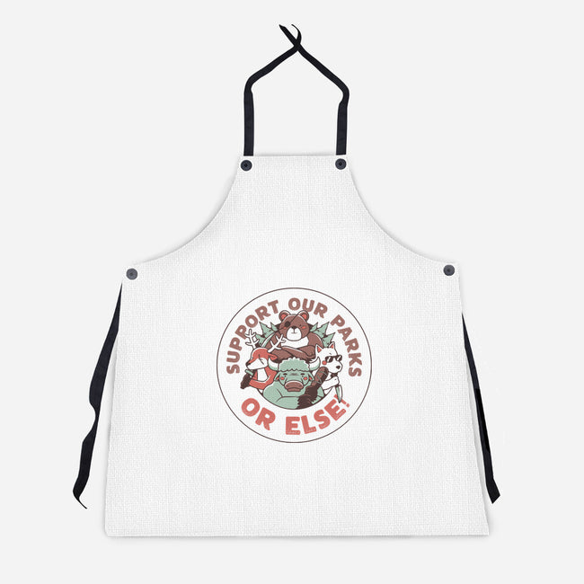 Support Our Parks Or Else-Unisex-Kitchen-Apron-tobefonseca