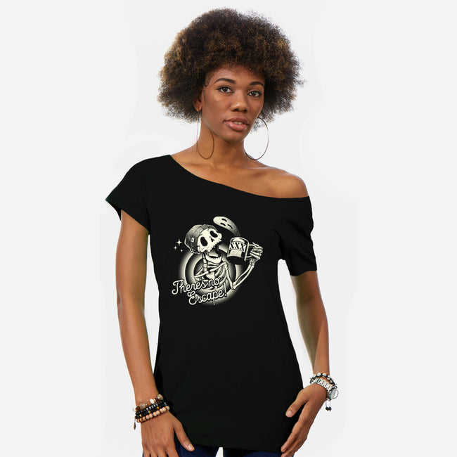 There Is No Scape-Womens-Off Shoulder-Tee-tobefonseca