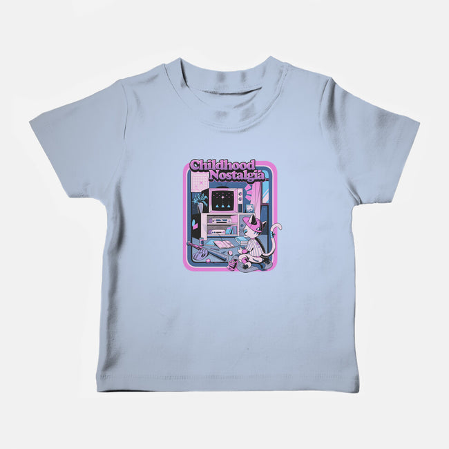 Childhood Nostalgia Blue-Baby-Basic-Tee-tobefonseca