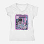 Childhood Nostalgia Blue-Womens-V-Neck-Tee-tobefonseca