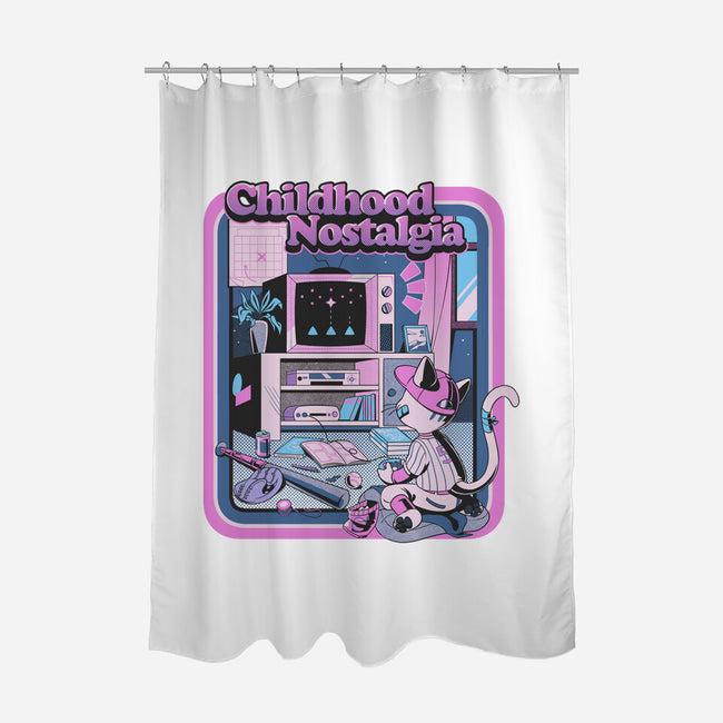 Childhood Nostalgia Blue-None-Polyester-Shower Curtain-tobefonseca