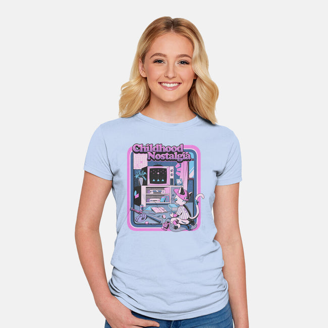 Childhood Nostalgia Blue-Womens-Fitted-Tee-tobefonseca