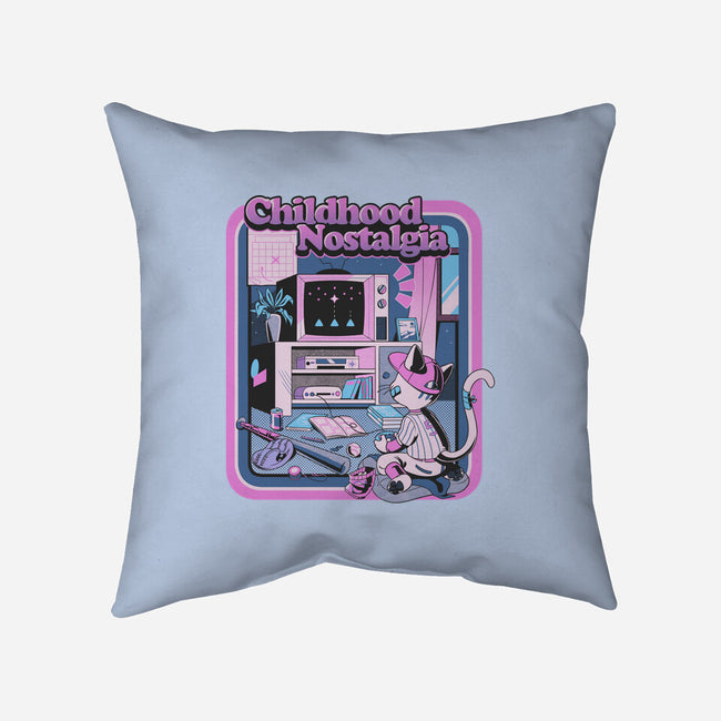 Childhood Nostalgia Blue-None-Removable Cover-Throw Pillow-tobefonseca