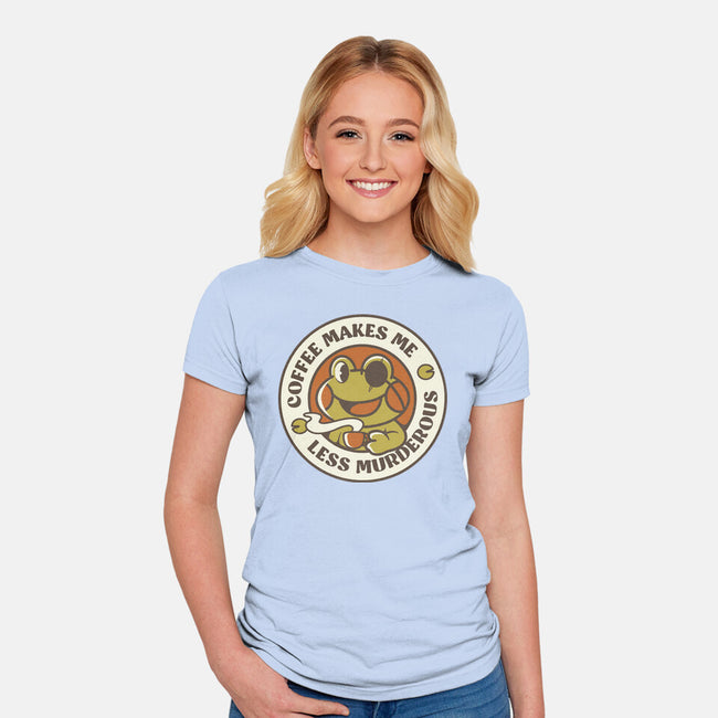 Less Murderous Frog-Womens-Fitted-Tee-tobefonseca