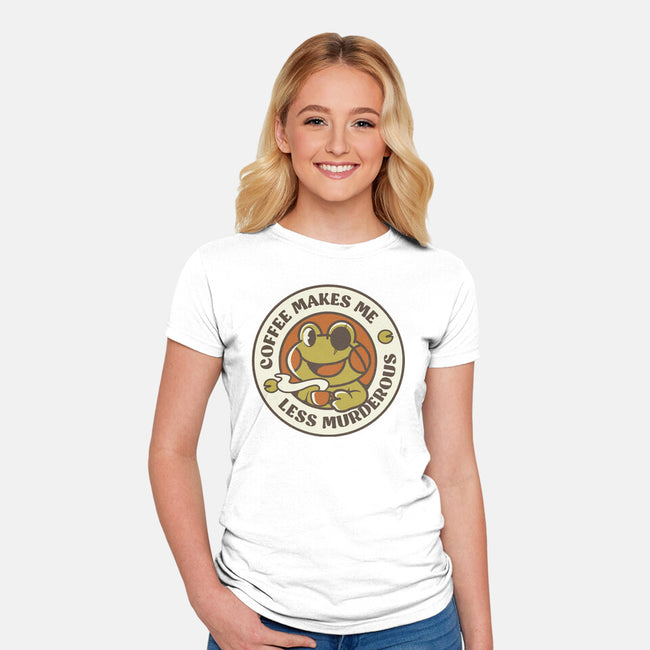 Less Murderous Frog-Womens-Fitted-Tee-tobefonseca