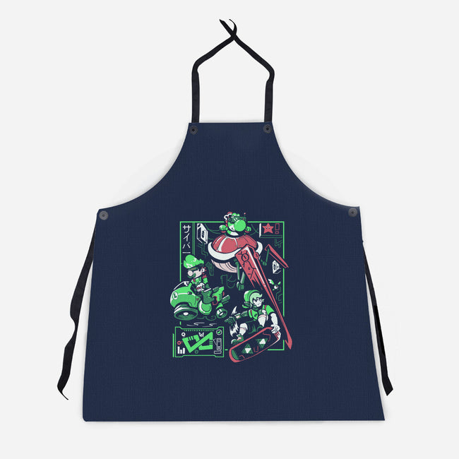 Cyber City Rush-Unisex-Kitchen-Apron-Heyra Vieira