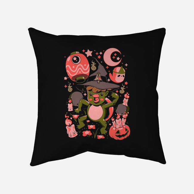 Halloween Kappa Party-None-Removable Cover w Insert-Throw Pillow-ilustrata