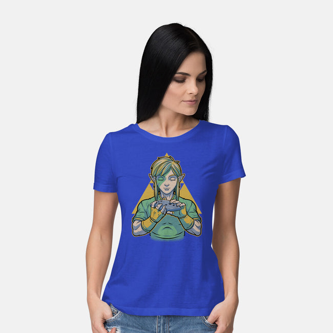 Glam Rock Elf-Womens-Basic-Tee-Studio Mootant