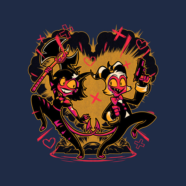 Hell Couple Animation-Womens-V-Neck-Tee-Studio Mootant