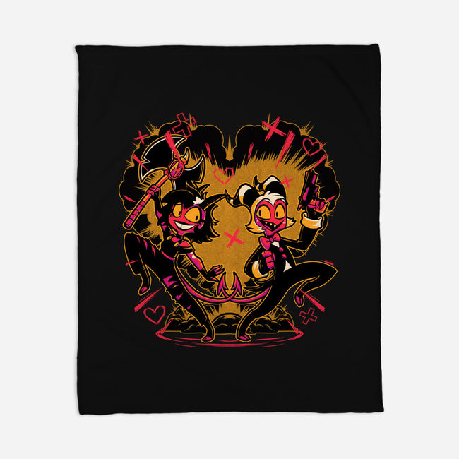 Hell Couple Animation-None-Fleece-Blanket-Studio Mootant