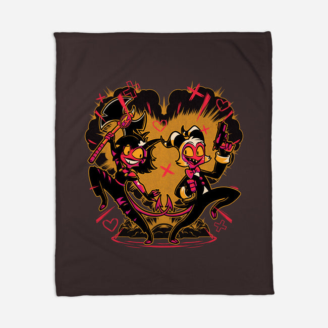 Hell Couple Animation-None-Fleece-Blanket-Studio Mootant