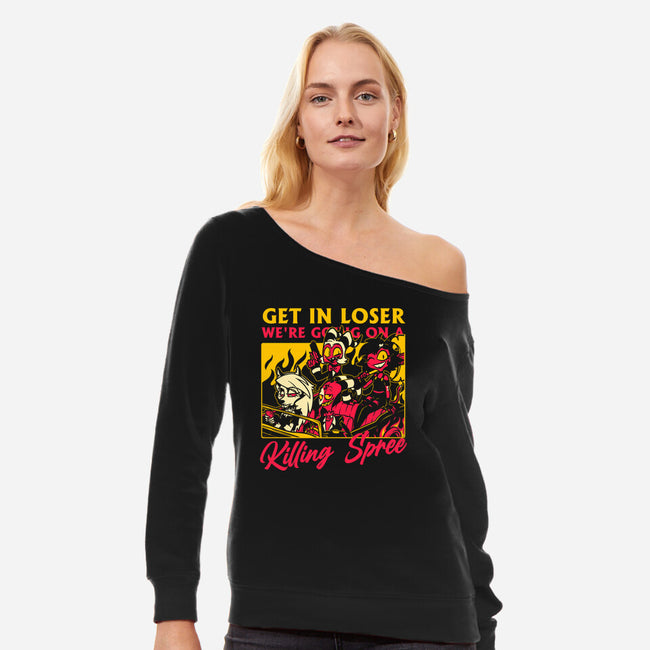 Hell Boss Meme-Womens-Off Shoulder-Sweatshirt-Studio Mootant