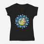 My New Neighbors-Womens-V-Neck-Tee-nickzzarto