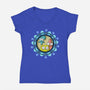 My New Neighbors-Womens-V-Neck-Tee-nickzzarto