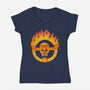 Fire And Blood-Womens-V-Neck-Tee-Olipop