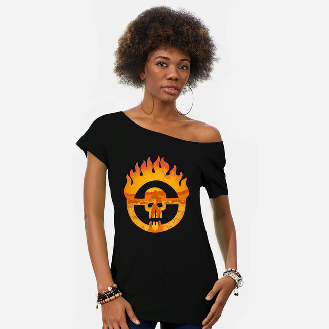 Fire And Blood-Womens-Off Shoulder-Tee-Olipop