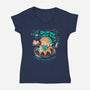 Ocarina Of Nap Time-Womens-V-Neck-Tee-estudiofitas