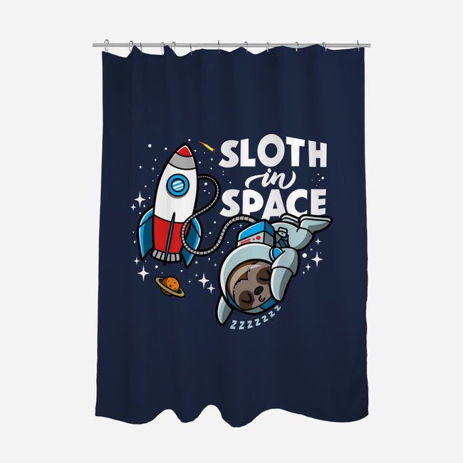 Sloth In Space-None-Polyester-Shower Curtain-Boggs Nicolas