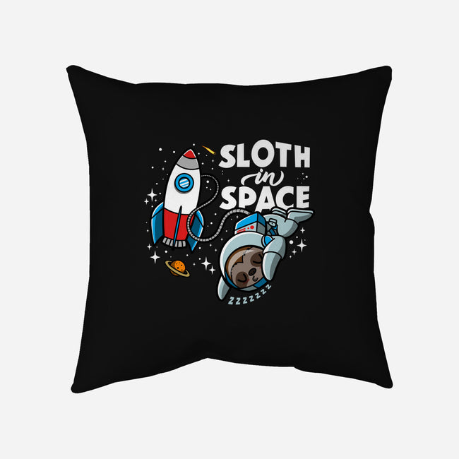 Sloth In Space-None-Removable Cover-Throw Pillow-Boggs Nicolas