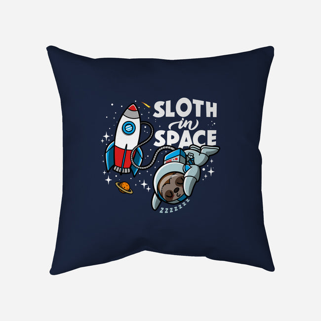 Sloth In Space-None-Removable Cover-Throw Pillow-Boggs Nicolas