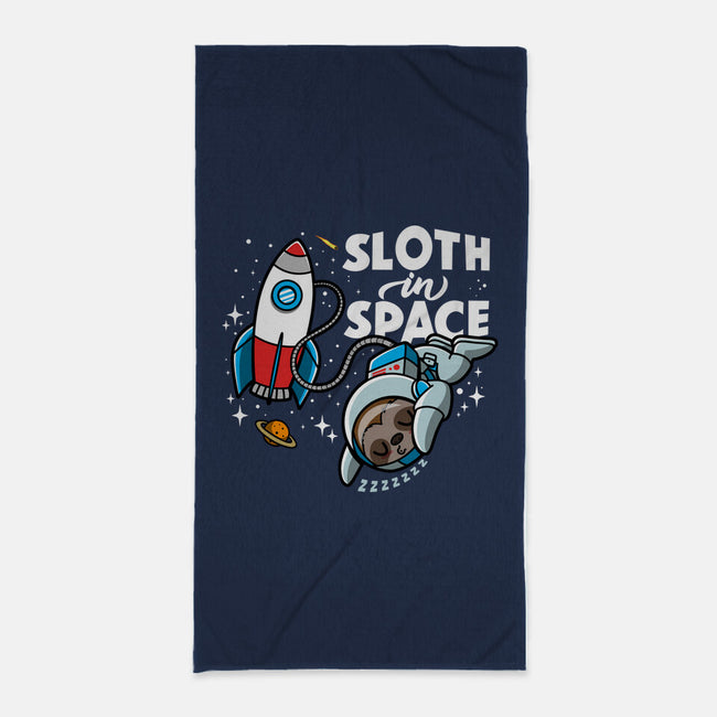 Sloth In Space-None-Beach-Towel-Boggs Nicolas