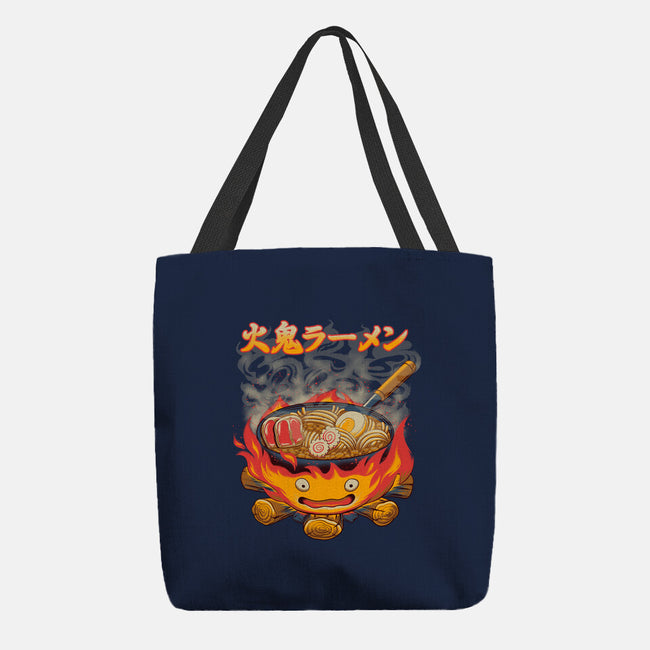 Fire Demon Ramen-None-Basic Tote-Bag-rmatix