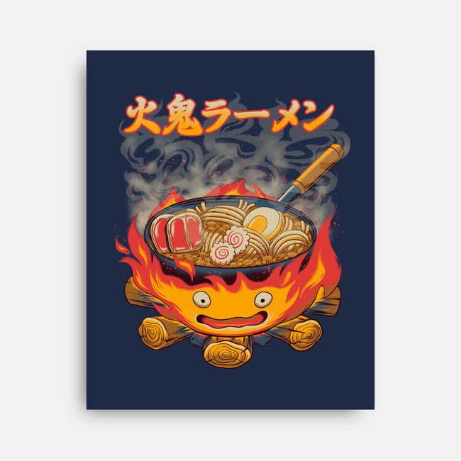 Fire Demon Ramen-None-Stretched-Canvas-rmatix