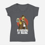 A Fistful Of Beers-Womens-V-Neck-Tee-zascanauta