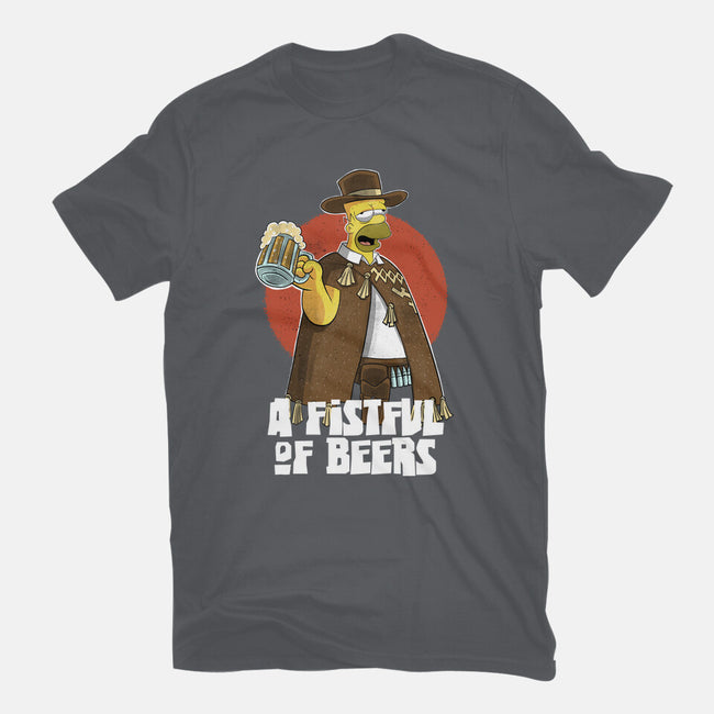 A Fistful Of Beers-Womens-Fitted-Tee-zascanauta