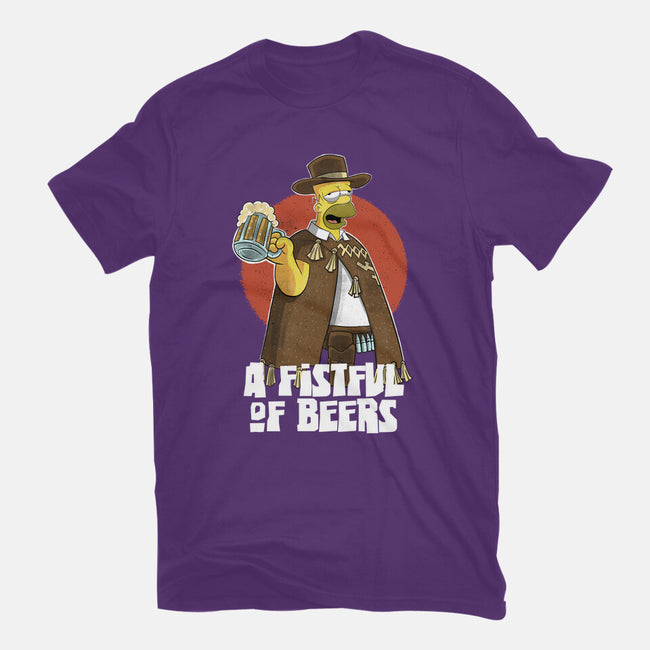 A Fistful Of Beers-Mens-Basic-Tee-zascanauta