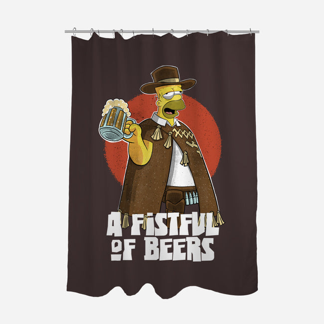 A Fistful Of Beers-None-Polyester-Shower Curtain-zascanauta