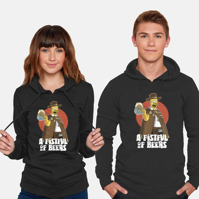 A Fistful Of Beers-Unisex-Pullover-Sweatshirt-zascanauta