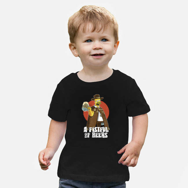 A Fistful Of Beers-Baby-Basic-Tee-zascanauta