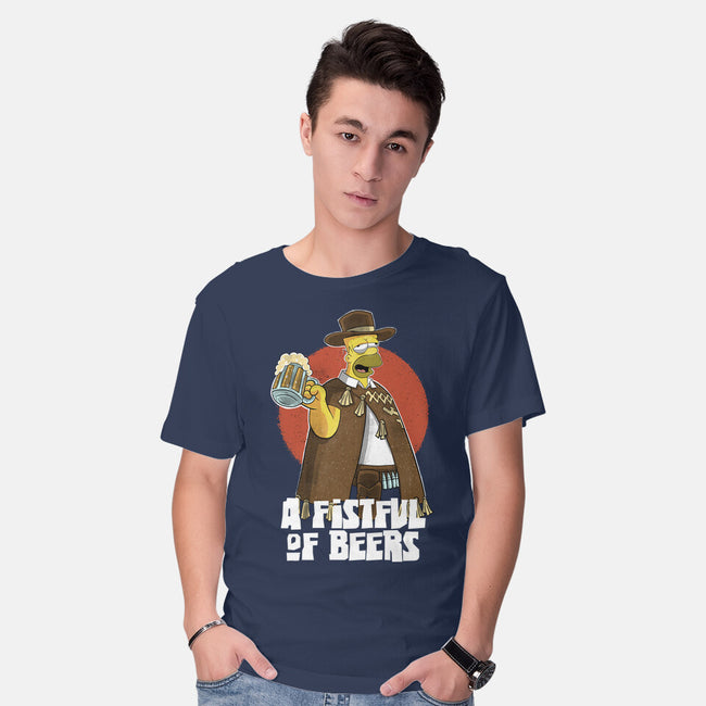 A Fistful Of Beers-Mens-Basic-Tee-zascanauta